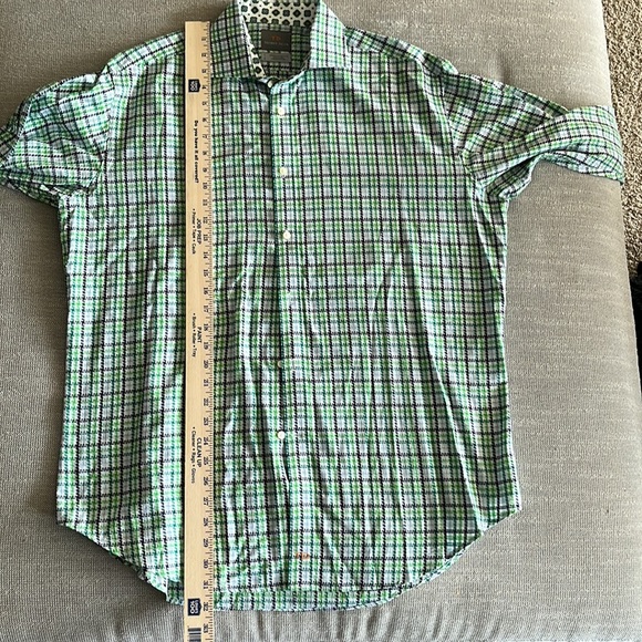 Thomas Dean Men’s Green Dress Shirt Size L - Picture 8 of 8